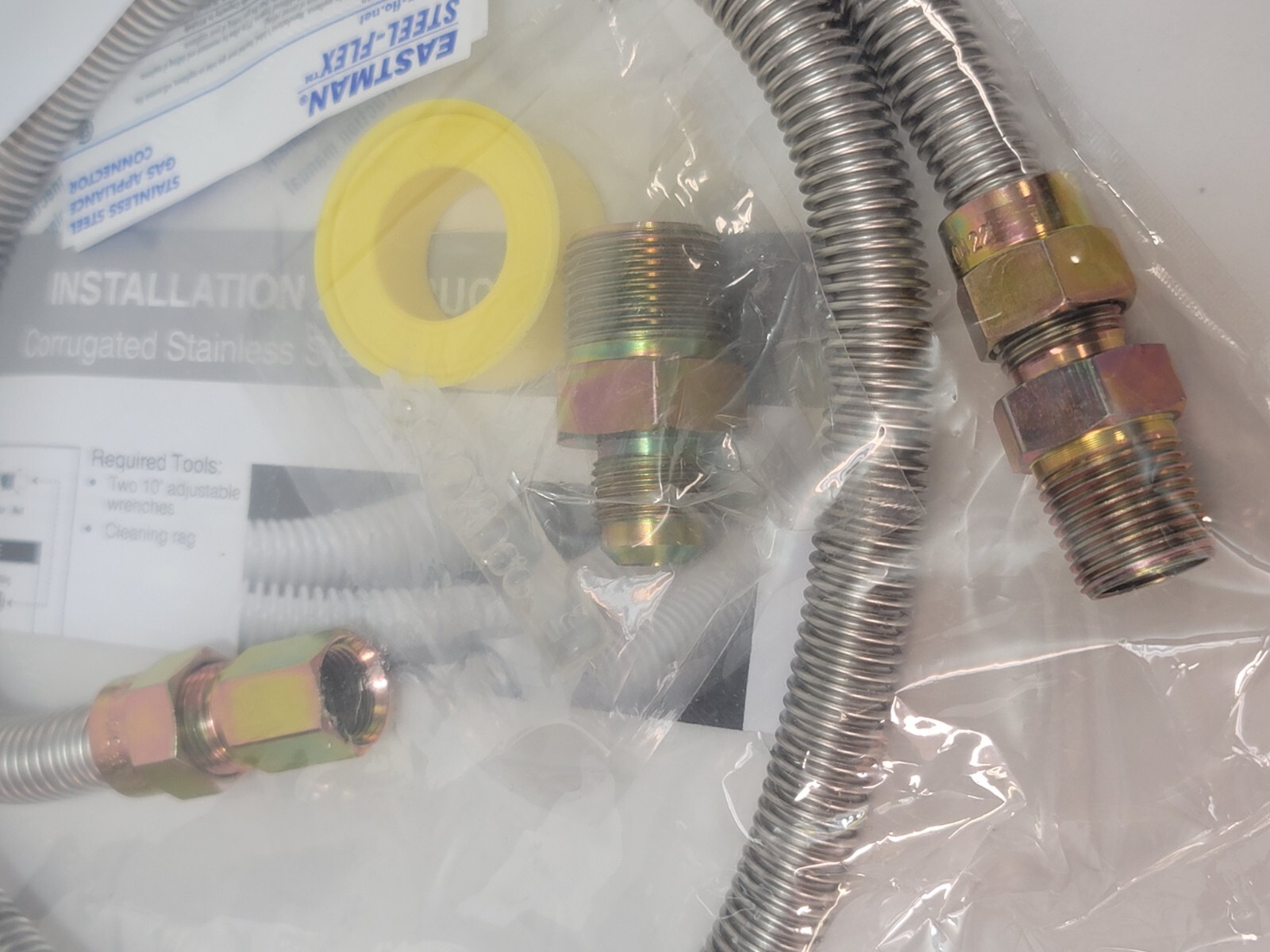 Eastman Everbilt Gas Dryer Installation Kit Line Hose 1/2 x 48