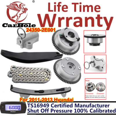 Timing Chain Kit Camshaft VVT Gear For Hyundai Kia Elantra Sonata 2.0 244302E000