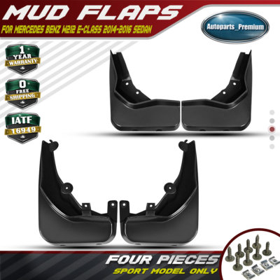 4x Mud Flap Splash Guards for Mecerdes Benz E-Class W212 2014-2016 Sport Only