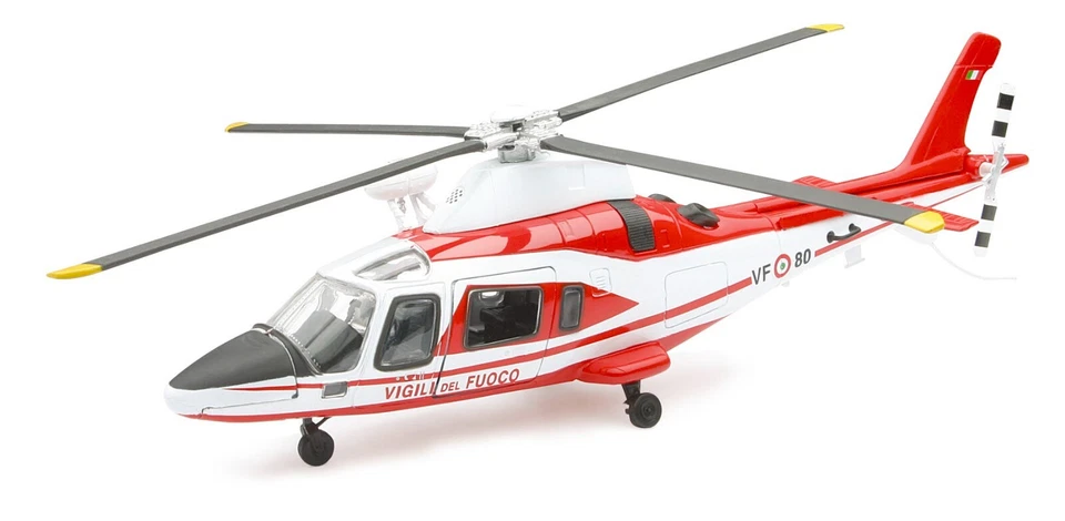 Elicottero Augusta Aw109 Vigili Del Fuoco Die Cast Model 1/43 - Immagine 4 di 4