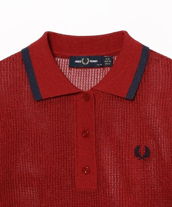 BEAMS×FREDPERRY RIB KNITTED SHIRT Ray BEAMS（レイ ビームス）【別注】FRED PERRY / RIB KNITTED