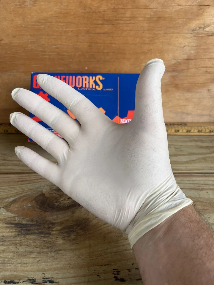 Ammex TLF46100 Gloveworks 一次性手套 - 100 个 - 工业乳胶 — 第 2/4 张图片