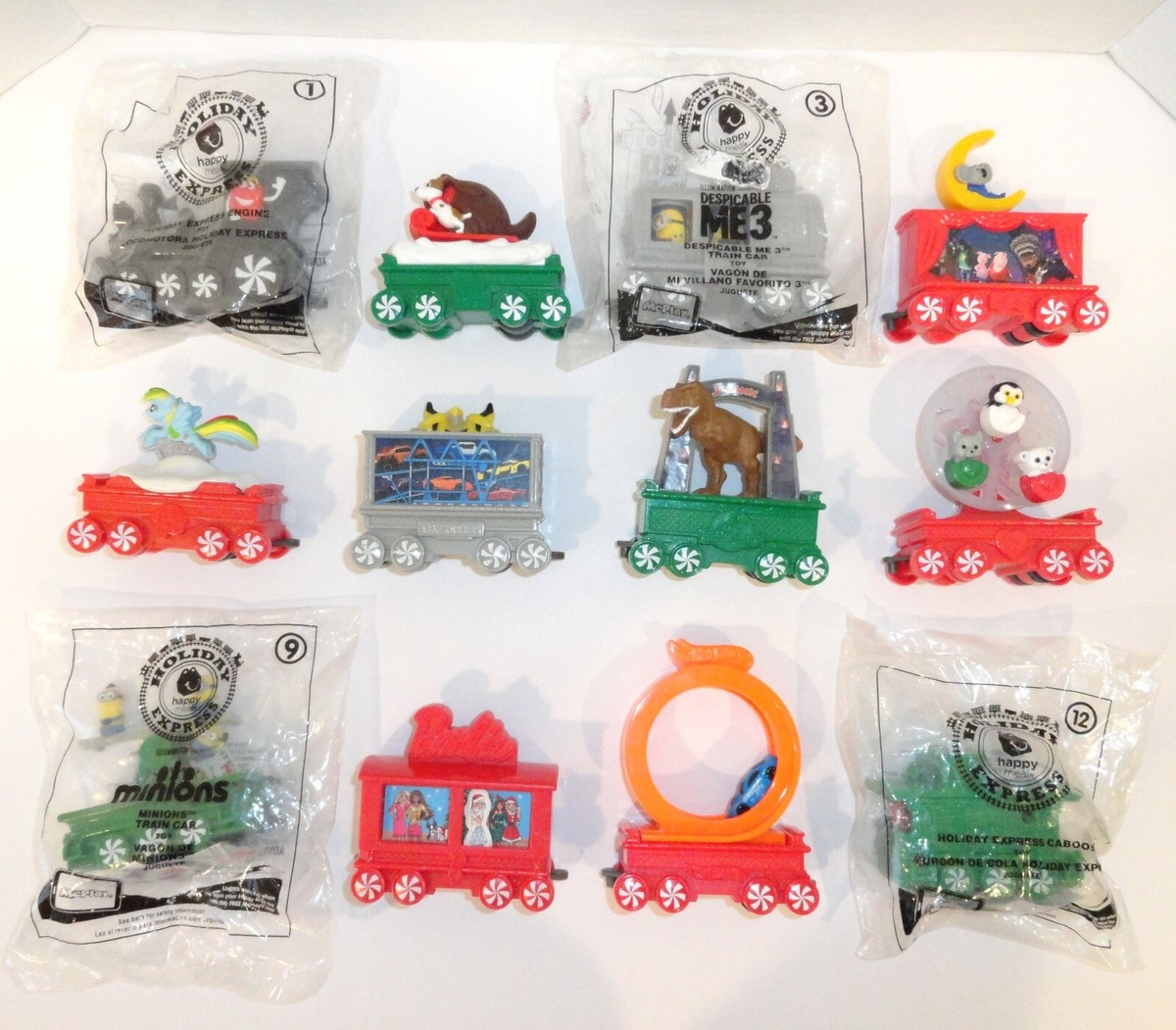 McDonalds 2017 Holiday Express Christmas Train Lot COMPLETE SET 12