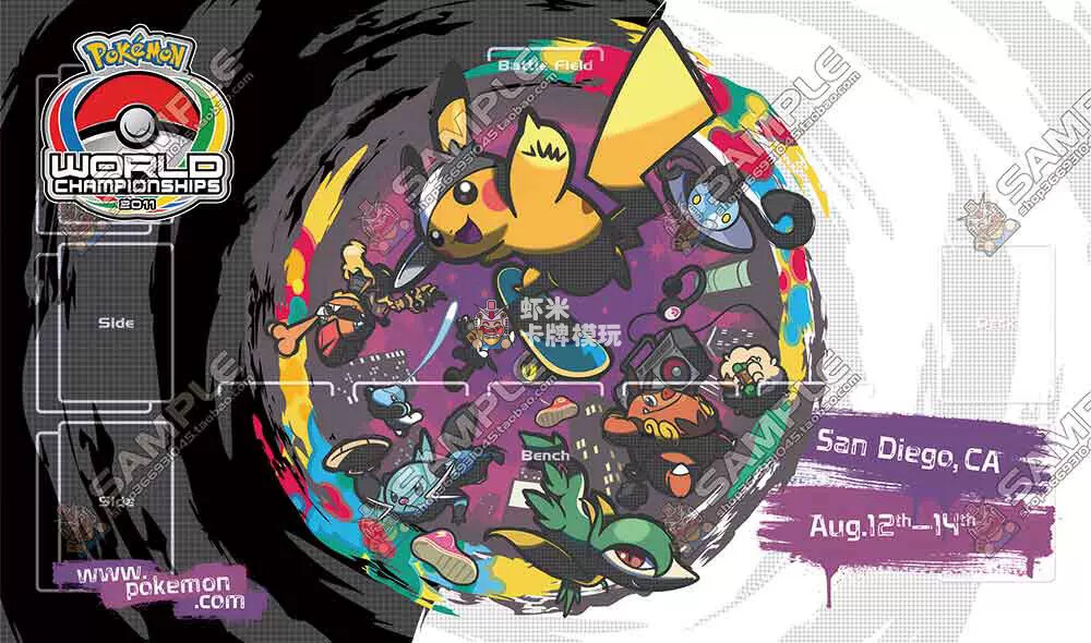 ポケモンワールドチャンピオンシップ　wcs2011 サンディエゴ　プレイマット ポケモンカード 世界大会 WCS プレイマット 2011 - メルカリ