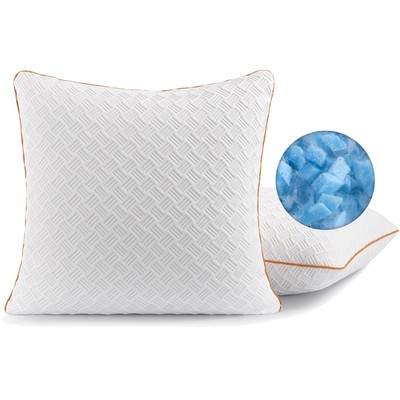 Kopfkissen Memory Foam 40x40cm 2er Set waschbar Höhenverstellbar Schlafkissen