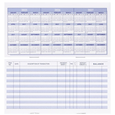 #ad 20 Pack Checkbook Register Check Registers for Personal Blank Ledger Transaction $11.27