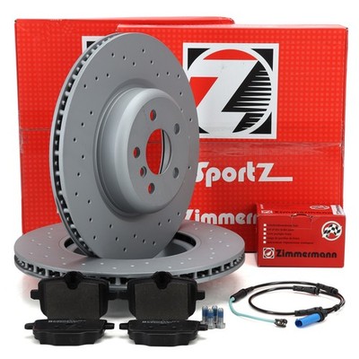 Zimmermann SPORT Bremsscheiben Ø 345mm Beläge Sensor für BMW G30 G32 G11 hinten