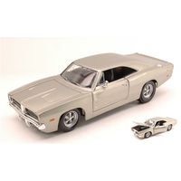 Dodge Charger R/T 1969 Silver 1:25 Maisto Auto Stradali -D- Neues Modell