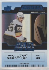 2022 Upper Deck Credentials Debut Ticket Access Blue 43/99 Zack Hayes #139 0hv