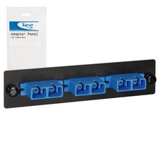 ICC SC-SC Fiber Optic Adapter Panel, LGX Compatible, 94V-0 Adapters, Push...