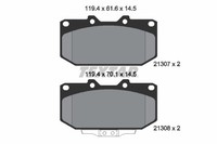 Bremsscheiben-BremsbeläGe-Kit Textar 2130701 Toyota 0446552360 Subaru 26296AE120