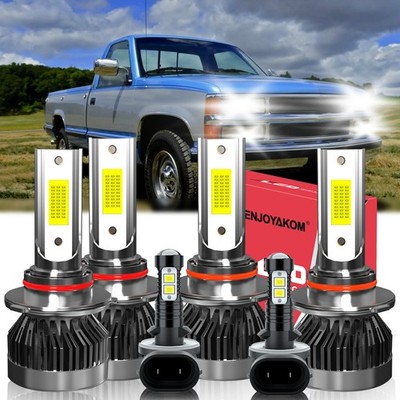 For Chevrolet C2500 1999-2000 LED Headlight High+Low Beam Fog Lights Bulb 6000K