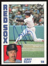Jerry Remy Signed 1984 Topps Card #445 Boston Red Sox