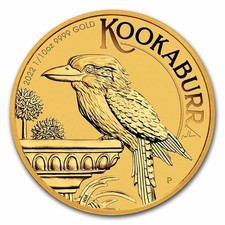 Australia 15 $ 2022 Kookaburra 1/10 OZ 9999 oro FDC
