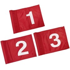 3PCS Numbered Golf Flag 8x6 Inch Upgraded Dual-Layer 420D Nylon