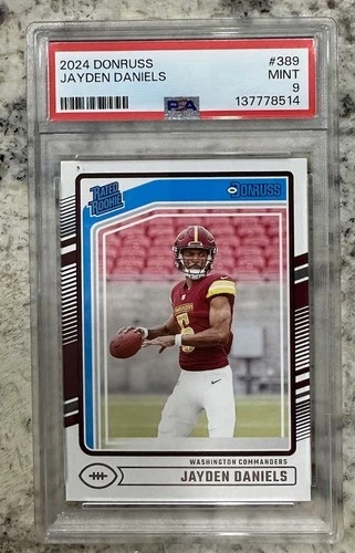 2024 PANINI DONRUSS #389 JAYDEN DANIELS ROOKIE RC PSA 9