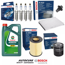 FOR FORD FOCUS TITANIUM 1.6L MK3 PETROL FULL BOSCH SERVICE KIT + MAGANTEC OIL