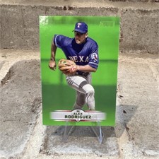 Topps Stadium Club 2025 Alex Rodriguez Green Parallel #130 Rangers Baseball Card