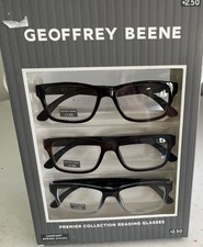 Beene Reading Glasses 2.50 in Black,Grey Crystal,Tortoise Havana 3 PACK A-17