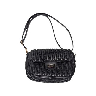 Badgley Mischka Quilted Vegan Leather Crossbody Purse Shoulder Bag Going Out