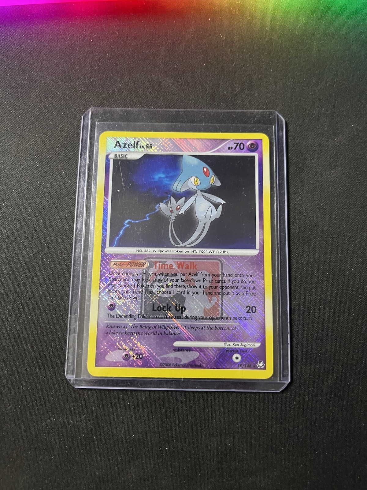 Azelf 19/146 Legends Awakened Reverse Holo Pokemon Card 2008