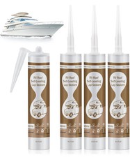 Marine Adhesive Fast Cure White , Self-Leveling Marine Adhesive Sealant 4 PK