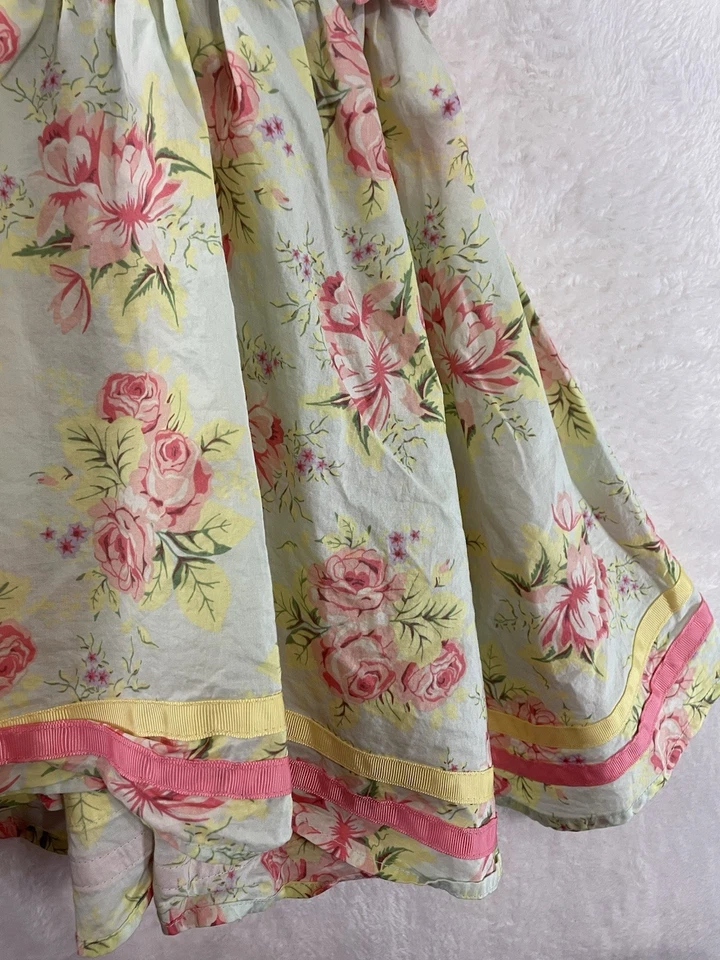 Vestido de verano Matilda Jane, talla 4, artículo 21014D, floral rosa y verde a rayas Foto 3 de 4