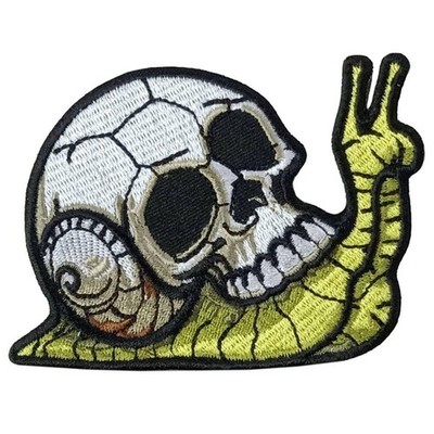 Hot Leathers Skull Snail 4'' X 2.9'' Embroidered Patch PPQ2490