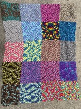 HAND CROCHET LAP BLANKET GRANNY SQUARES