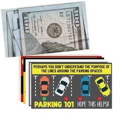 60pcs Bad Parking Prank Cards,You Park Like An, Look Like 100 Money from a D...