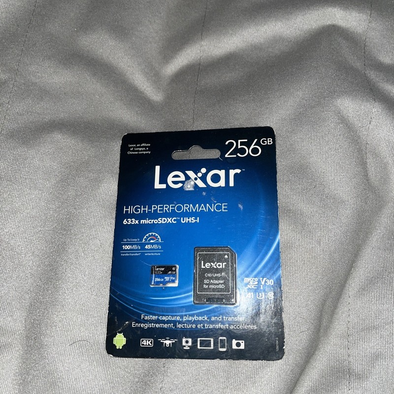 Lexar High-performance MicroSDXC Card - 256GB, Class 10, UHS-I
