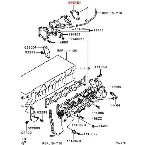 Engine Air Intake Fitting Gasket for Mitsubishi PAJERO SHOGUN V98V MK4 3.2T - Picture 2 of 6