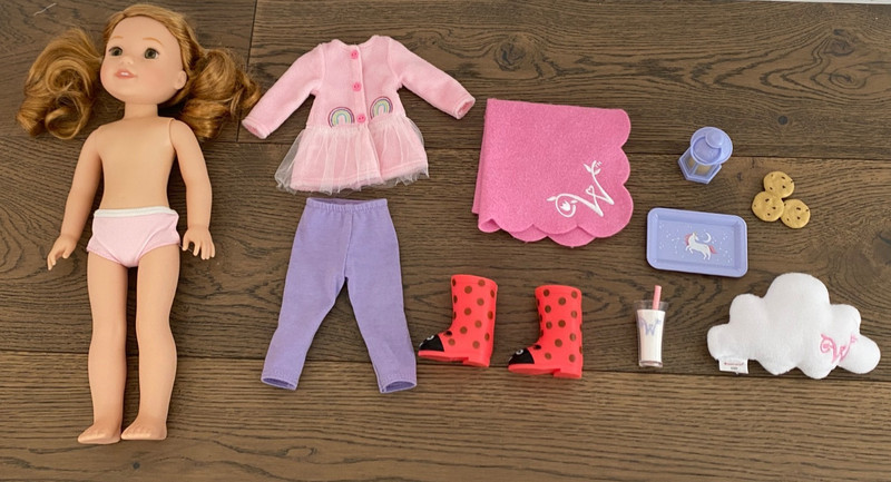 American Girl WellieWishers Willa Doll with Accessories - Excellent Condition