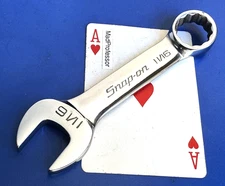 Snap-on tool USA 11/16" Midget Stubby 12-point Combination Open Box Wrench OXI22