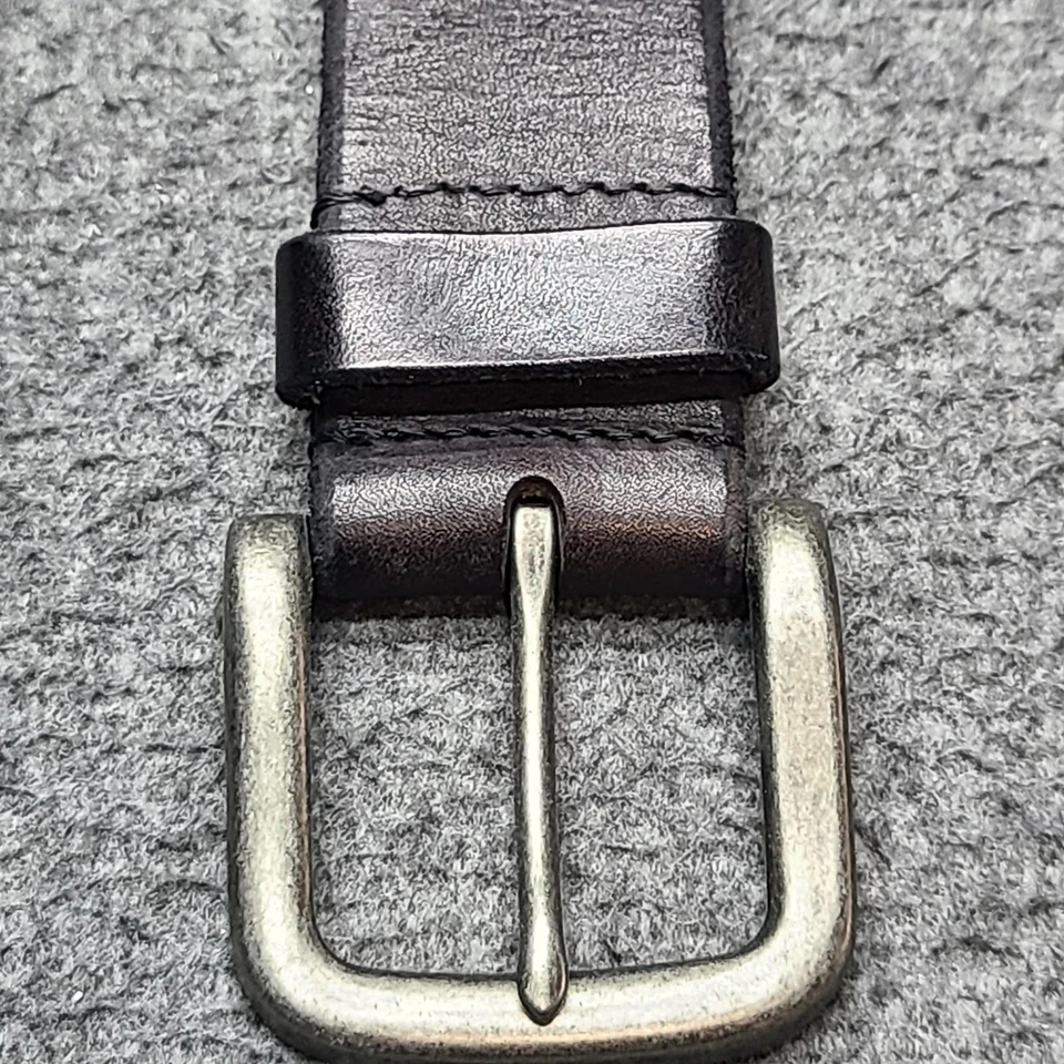 Cinturón Lucky Brand Para Hombres 32 Marrón Oscuro Antiguo Plateado Hebilla Informal BKM0196 Foto 2 de 4