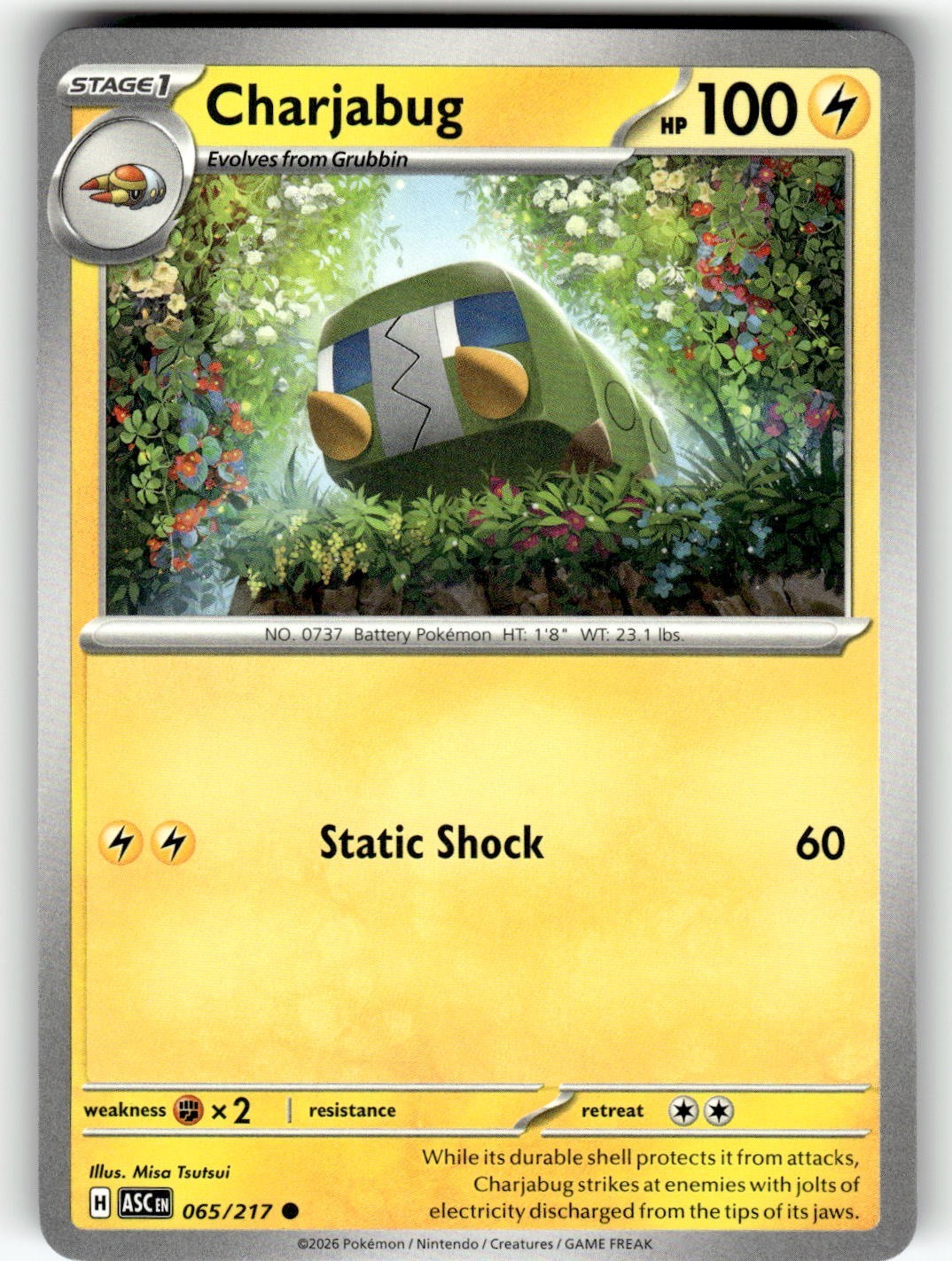 Pokemon ME: Ascended Heroes Card 065/217 Charjabug