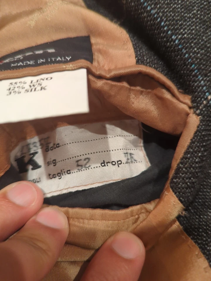 Kiton Blazer Plaid Sport Coat Jacket Italy Made Lino/Ws/Silk Pictured Measurment - Image 3 of 4