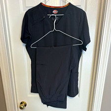 Dickies EDS Essentials Women s L Black Knit Polyester Solid Scrub Set Top Pants