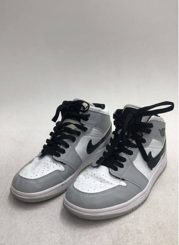Nike Air Jordan 1 Mid Light Smoke Grey Black White Youth Size 7