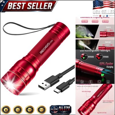 Portable Rechargeable Flashlight with 1000 Lumens - Perfect for Emergencies