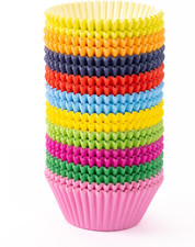 400 Mixed Colours Cupcake Cases Baking Muffin Cake Standard Size Bulk Pack