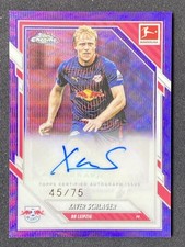Xaver Schlager 2025-26 Topps Chrome Bundesliga Purple Wave Auto /75 #BA-XSC