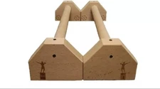 Push Up Bars Stands 1 Pair Wooden Parallettes Bar That Will Not Slip Or Wobble