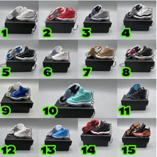 USA Seller- Jordan 11 Sneaker Key Chain, Mini Shoe  Collectible Display Box
