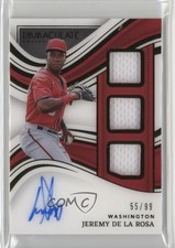 2023 Panini Immaculate 55/99 Jeremy De La Rosa #PTS-JR Auto 0rd2
