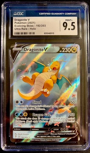 2021 Evolving Skies Dragonite V ULTRA Rare #192 CGC 9.5 MINT+