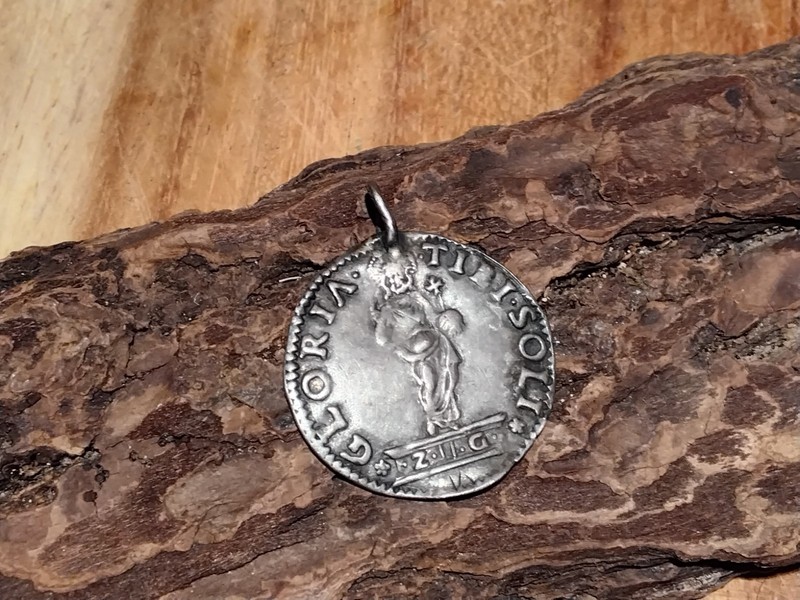 ◇ Medieval Sterling Silver Saint Andreas Andrew Amulet Pendant ◇