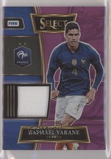 2022-23 Panini Select FIFA Swatches Purple Prizm 8/49 Raphael Varane #SW-RVE 0c6