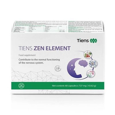 TIENS ZEN Element 60 Capsules Natural Stress Sleep Calm Focus L-Theanine B12