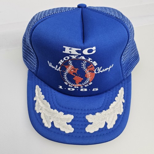 1985 Kansas City Royals Baseball Cap Hat World Champion Series By Cobra Caps